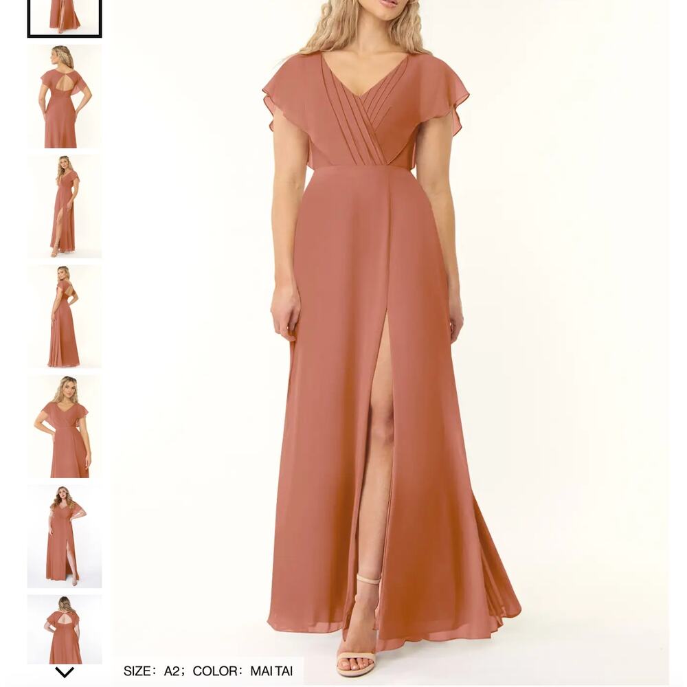 NWT Azazie Rylie in Mai Tai - A12